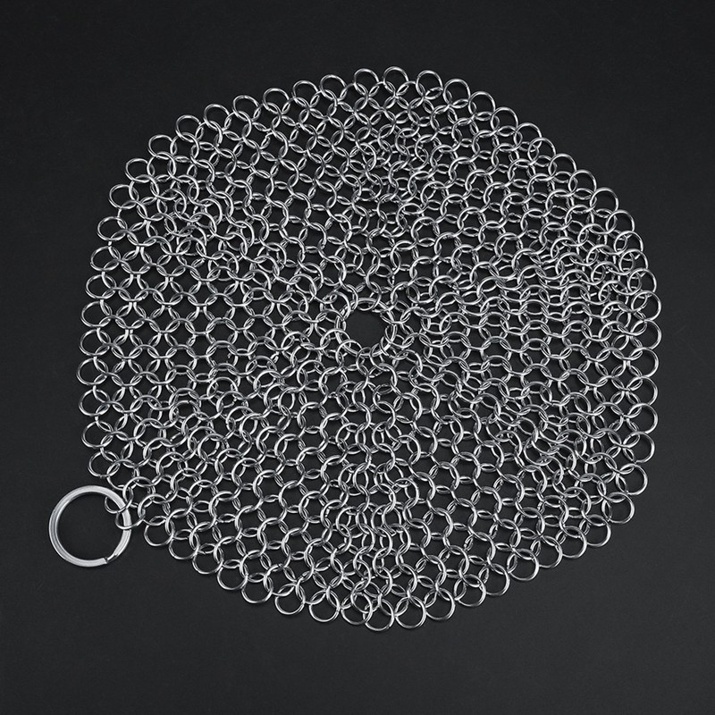 Stainless Steel Chainmail Scrubber Rust Proof Scraper Cleaner for Cast