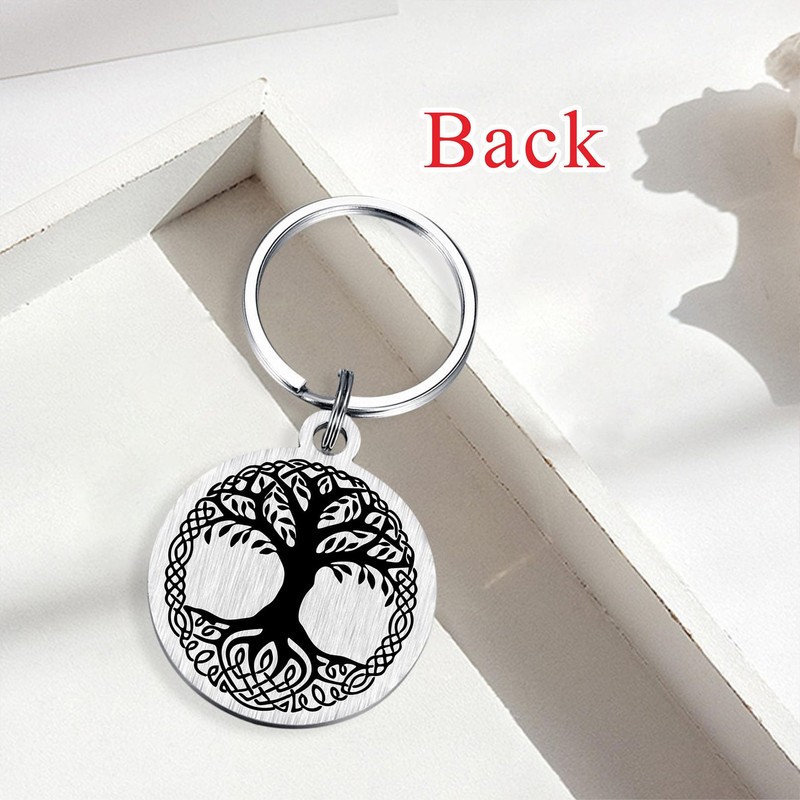 Alotozo Viking Tree of Life Keyring - Norse Runes Tree