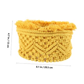 CAXUSD Nordic Style Cotton Rope Basket Versatile Storage for Cosmetics Fruits and Plants Foldable Portable Basket for Small Spaces