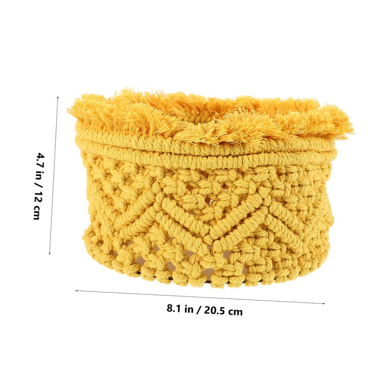 CAXUSD Nordic Style Cotton Rope Basket Versatile Storage for Cosmetics