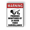 Warning Monitored Video Surveillance 24hr Security Camera Metal Sign 5