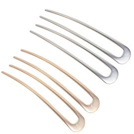 4 Pieces U-Shaped Vintage Style Metal Hair Fork, Chignon Pin Updo, French U-shaped Hairpin, Hair Clip Forks, U Shape Hair Pin Hairstyle, Metal Hair Pin