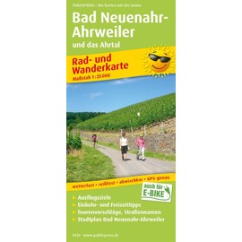 Bad Neuenahr-Ahrweiler und das Ahrtal: Rad- und Wanderkarte mit Ausflugszielen, Einkehr- & Freizeittipps und Rotweinwanderweg, wetterfest, reissfest, ... 1:25000 (Rad- und Wanderkarte: RuWK)