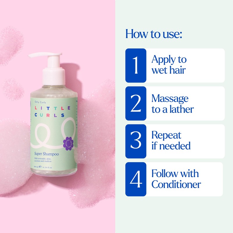 Little Curls Super Shampoo: Sulfate-Free, Gentle Foaming Kids Shampoo –