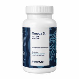 InnerMe Omega 3 TG, Suplemento Alimenticio con 800mg EPA y 400mg DHA, 60 Cápsulas Blandas, Aceite de Pescado Concentrado