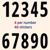 TownStix 40 Stück, 150 mm - Zahlen Aufkleber Sticker Wetterfest