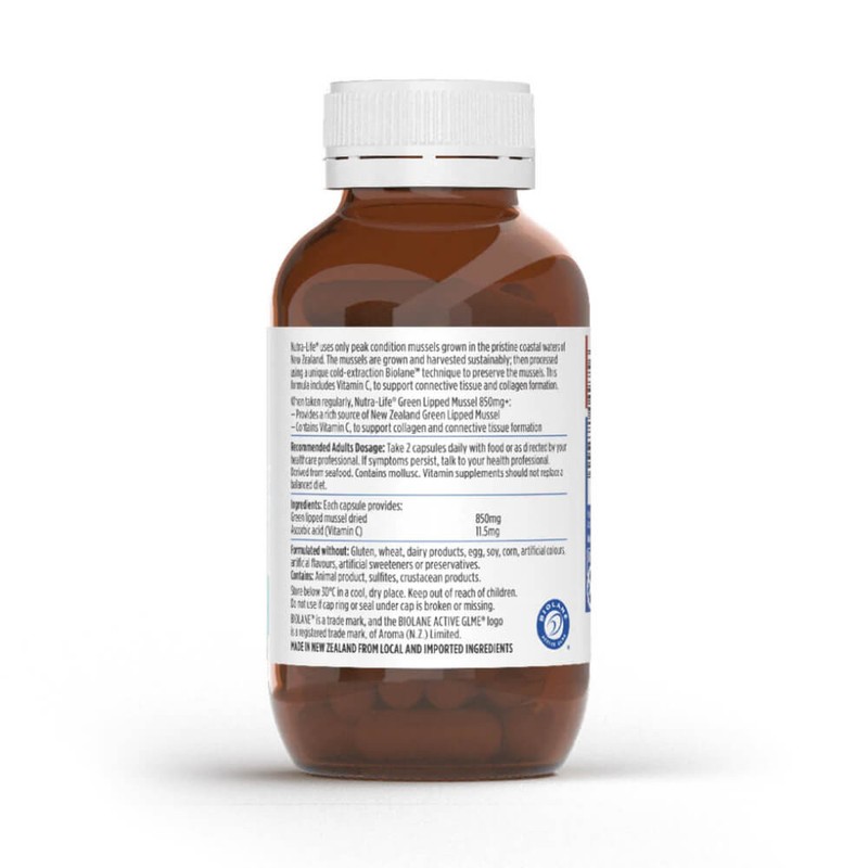 Nutralife-Green Lipped Mussel 850mg+ 90 Capsules