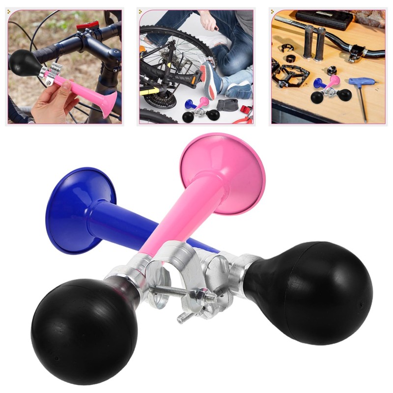 OHPHCALL 2pcs Bicycle Horn Manual Air Horn Funny Bike Accessories