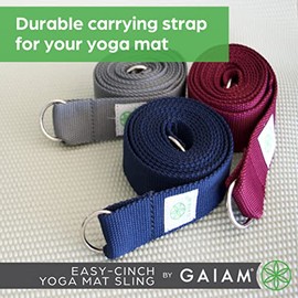 Gaiam Easy-Cinch Correa para tapete de yoga (se venden individualmente en opciones de colores surtidos)