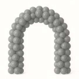 Matissa 100 pcs 12" (30CM) Balloons Pearlised Latex Air or Helium Wedding Birthday Christmas Party Decoration Available in 14 colours (Silver / Grey)