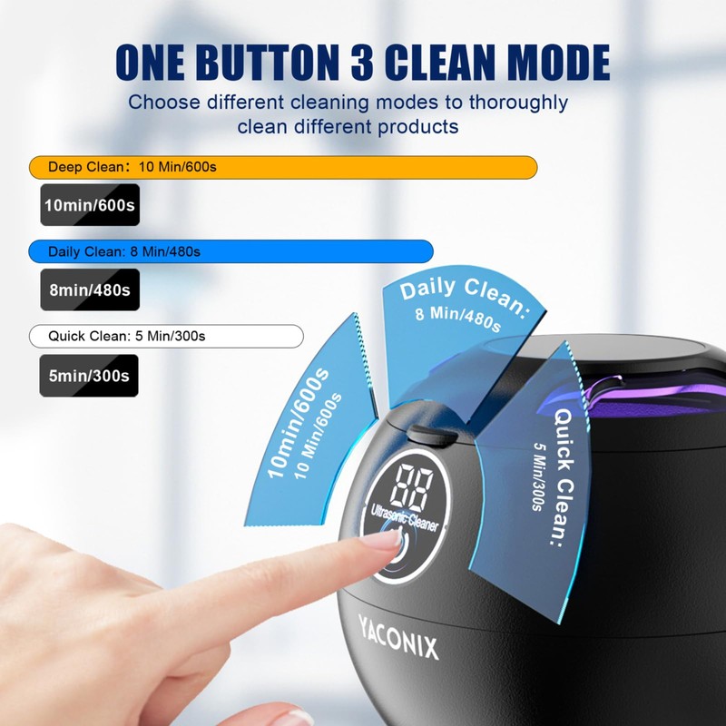 Ultrasonic Retainer Cleaner Machine 45kHz Dental Retainer Cleaner with 3