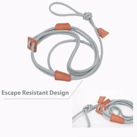 Pig Harness & Leash, Escape Prevention Adjustable Rope, All in One Design, All Life Stages Small to Medium Mini Pigs-5 Feet Long-Blue