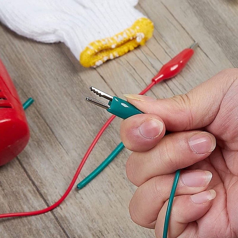 YFFSFDC 5 Colors 30pcs Tester Wire 50cm Alligator Clip Double