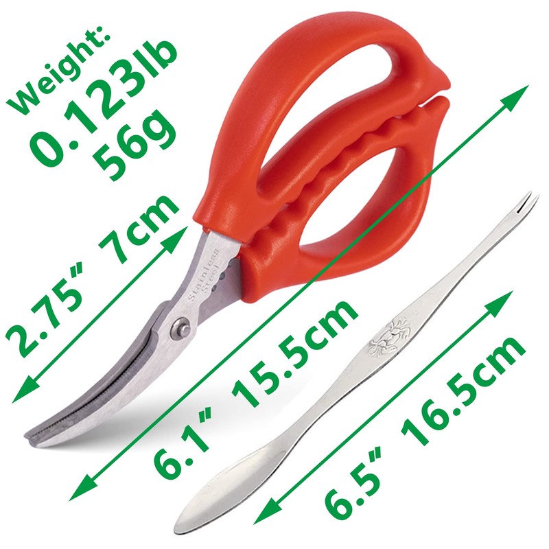 6-piece crab crackers, crab leg scissors -king crab legs scissors-Seafood