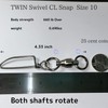 釣魂 Ball Bearing Fishing Swivel Twin Series Double-axis Rotation Stainless