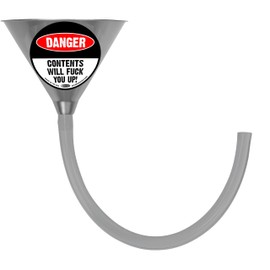 Head Rush Danger Contents WFYU Beer Bong - Beer Funnel with Long Tube - Beer Accessories & Drinking Games for Adults Party - Drink Funnel with a Thick Flexible Hose - Ultimate (2FT)