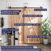 SMARTSTANDARD 7.5 Feet Bypass Sliding Barn Door Hardware Kit -