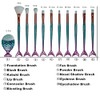 Mermaid Makeup Brushes Set with Bag Citicolor Chubby Fish Foundation