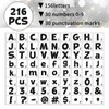 Starboling 216 Pcs Glitter Bulletin Board Letter,4 Inch Poster Board