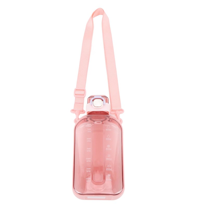 Flat Water Bottle, Travel Water Bottle Clear Appearance for Camping