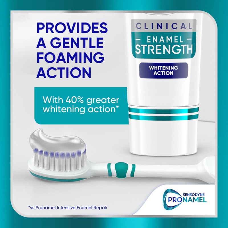 Sensodyne Pronamel Clinical Enamel Strengthening Toothpaste, Whitening Action, 3.4 oz