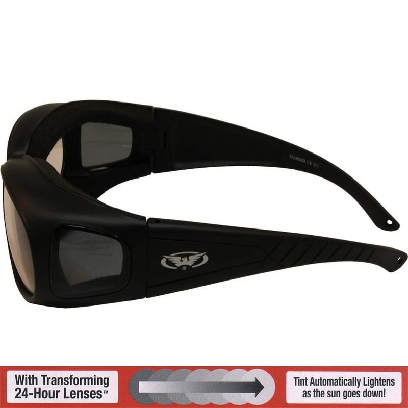 OUTFITTER - Photochromic Light Adjusting Lenses- Motorcycle Sunglasses - FREE