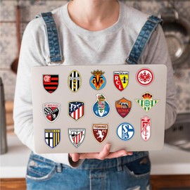50Pcs Cool Soccer Club Stickers, World Cup Football Match Stickers, Graffiti Colorful Waterproof Vinyl Stickers for Laptop Skateboard Water Bottle, Teens and Adults