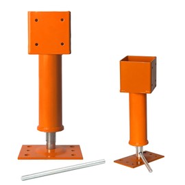 4x4 Screw Jack, Adjustable House Floor Jacks for Leveling, 14.5" - 18.5" Height Adjust Range, Heavy Duty Jack Post Crawlspace Basement Shore Beams Screw Jacks, 24000 lbs Max Load Capacity