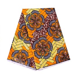 Tela africana de cera impresa de 6 yardas, tela de Ankara africana para vestido de fiesta 1206