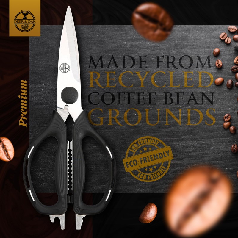 Deer & Oak Kitchen Scissors – Eco-Friendly, Heavy Duty, Sharp