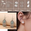 Toaob 500 Pieces Earring Making Kit Silver-Plated Ear Hooks Earring