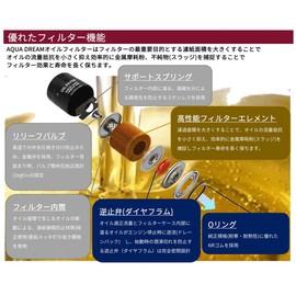 Aqua Dream AD-OFP-15 Automotive Oil Filter Platinum, For Toyota 90915-10009, Lexus, Daihatsu