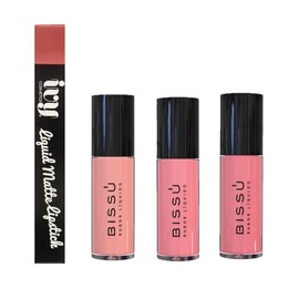 3 Rubor Liquido Bissu + 1 Labial Mate Larga duracion Ivy | Kit con los tonos más virales (806 Sweet Rose)