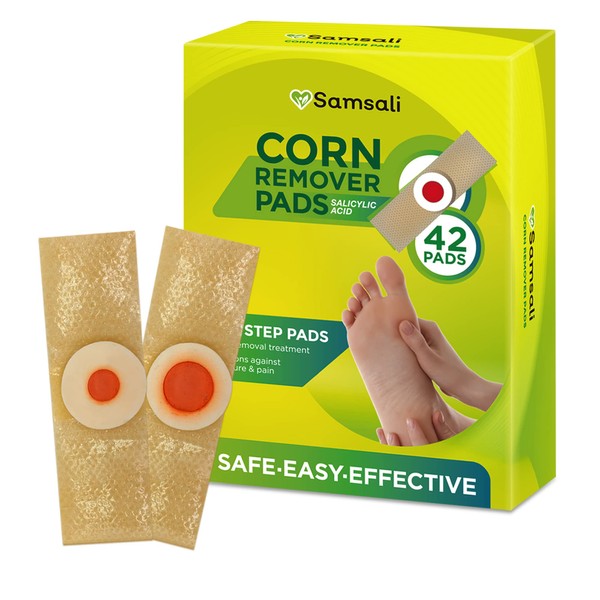 Samsali Corn Remover, Corn Feet Remover, 42 Corn Remover, Corn Removers for Feet and Toe, Toe Corn and Callus Removal, Best Corn Remover for Foot Corn Removal, 42 Pack