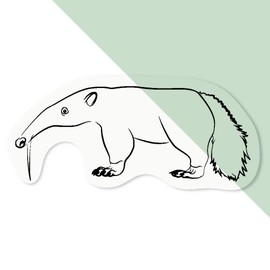 'Anteater' Clear Sticker Decal – Waterproof Film for Windows, Cars, Walls & Crafts, XL (460mm) (DC00008676)