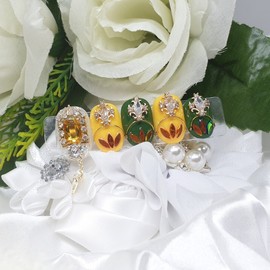 ❗Discount❗  Secret Garden Handmade Nail Tips  - Long Ballerina / ❗할인❗  시크릿가든 수제네일팁  - 롱발레리나