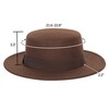 Wide Brim Wool Felt Flat Top Fedora Hat for Women