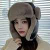 GIBZ Aviator Hat for Women Plush Winter Hat with Ear
