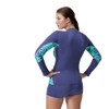 Speedo Women's Printed Long Sleeve Rash Top, Hapuna Blue, L