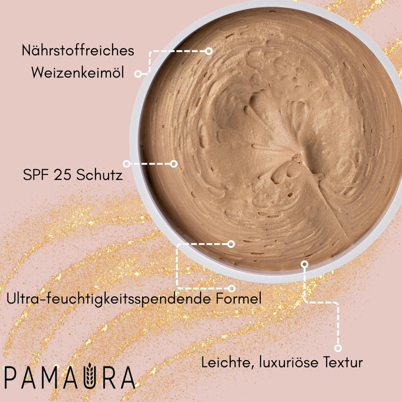 Pamaura Sparkling Body Butter with Wheat Germ Oil and Double