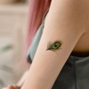 20 Pcs Small Feather Temporary Tattoos, Peacock Fake Tattoo Stickers