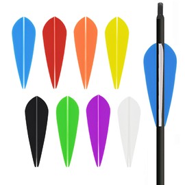 ZSHJG Hunting Arrow Plastic Feathers 3 Inches Fletching Plastic Vanes For DIY Arrows 100Pcs (Black)