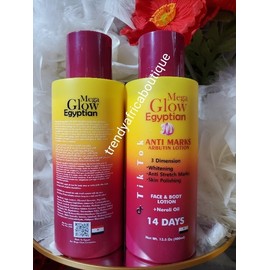 Mega glow egyptian Anti  Marks, Skin Polisher Whitening body lotion 400ml  X 1