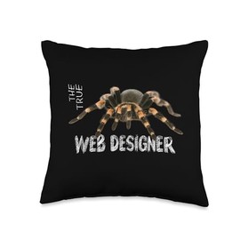 The True Web Designer Spider Tarantula Throw Pillow