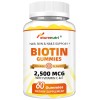 Naturenutri Hair & Skin Biotin Gummies 2500mcg with Vitamins C E - 60 Gummies