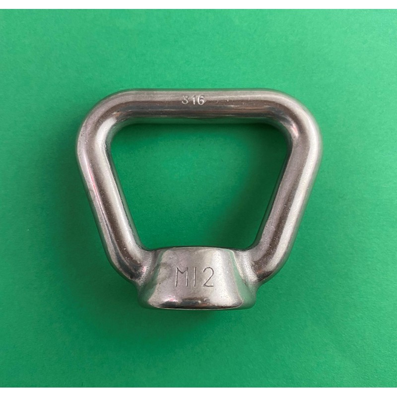 2 Pieces Stainless Steel 316 M12 Lifting Eye Nut 12mm
