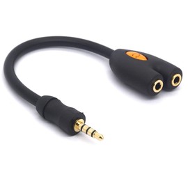 Tomost 3.5mm Headphone Microphone Splitter, 3.5 TRRS Audio Microphone Y Cable Adapter for MP3 Player, Laptop, Smartphone, Gaming Headset