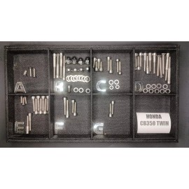 Stainless Cycle HONDA CB350 CL350 SL350 twin STAINLESS BOLT SCREW KIT ENGINE POLISHED SET