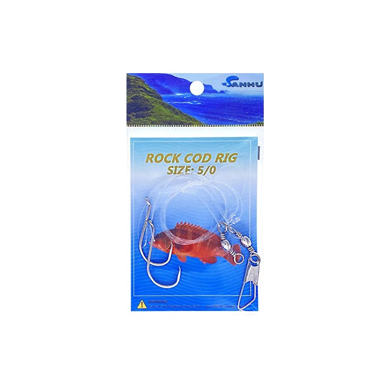 Sanhu Rig Rock Cod 2 Drops 5/0 10 Packs