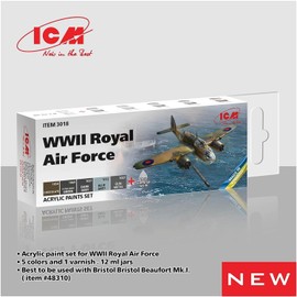 ICM Paint Set - WWII Royal Air Force (ICM48310)